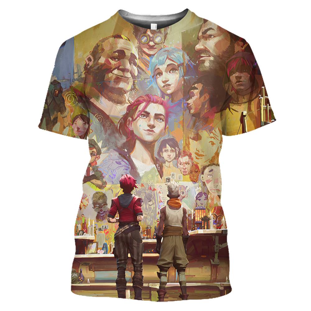 Arcane League Legends T-Shirt Anime 3D Print Men Women Fashion Oversized Fashionable Comfortable T-Shirt