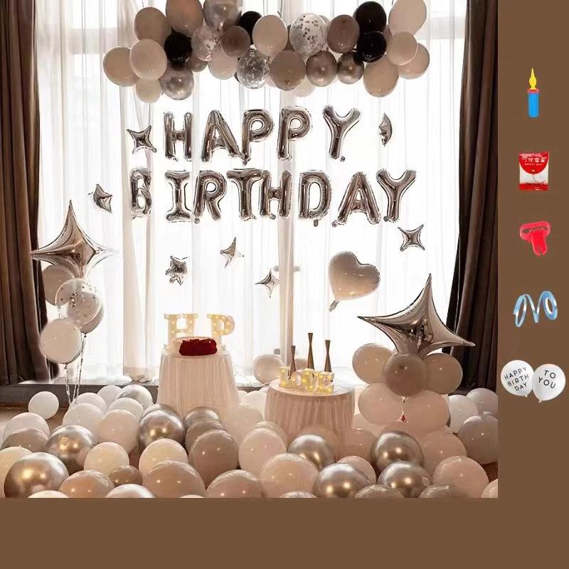 Narozeninová balónková dekorace Sada balónků s písmeny Banner Happy Birthday Party Potřeby
