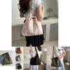 Stylish Street Trend Canvas Bucket Bag For Women 2024 Fashionable Large Capacity
