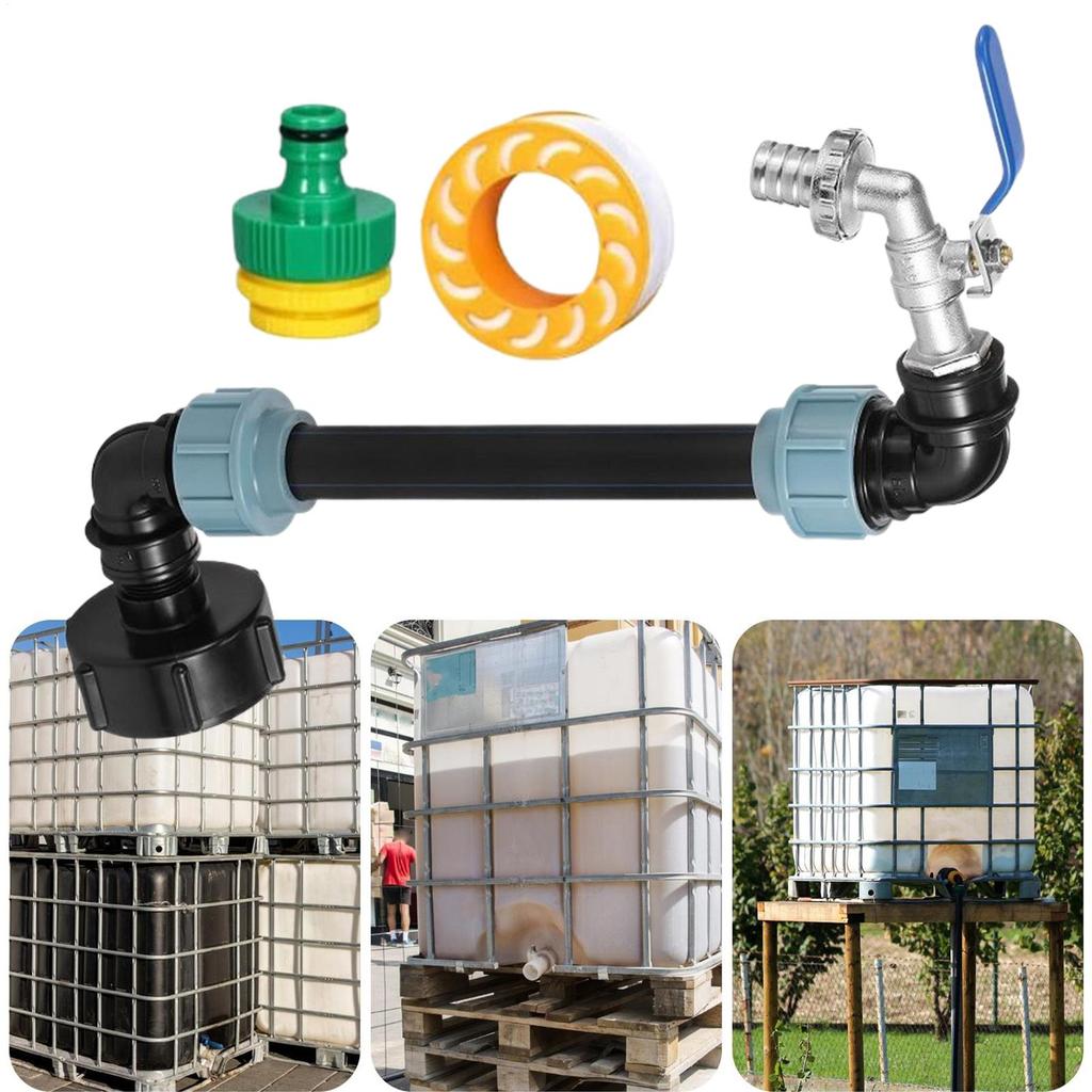 Gallon Tank Adapter 3/4-inch Tank Outlet Tap With Extension Tube Water Bucket Valve Fittings Tank Adapter With Extension Tube