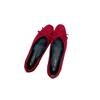 Small Inner Height Increase Women's Shoes, Sweet Suede Bow Round Head Single Shoes, Not Tired Feet, Shoes with Skirts In Summer