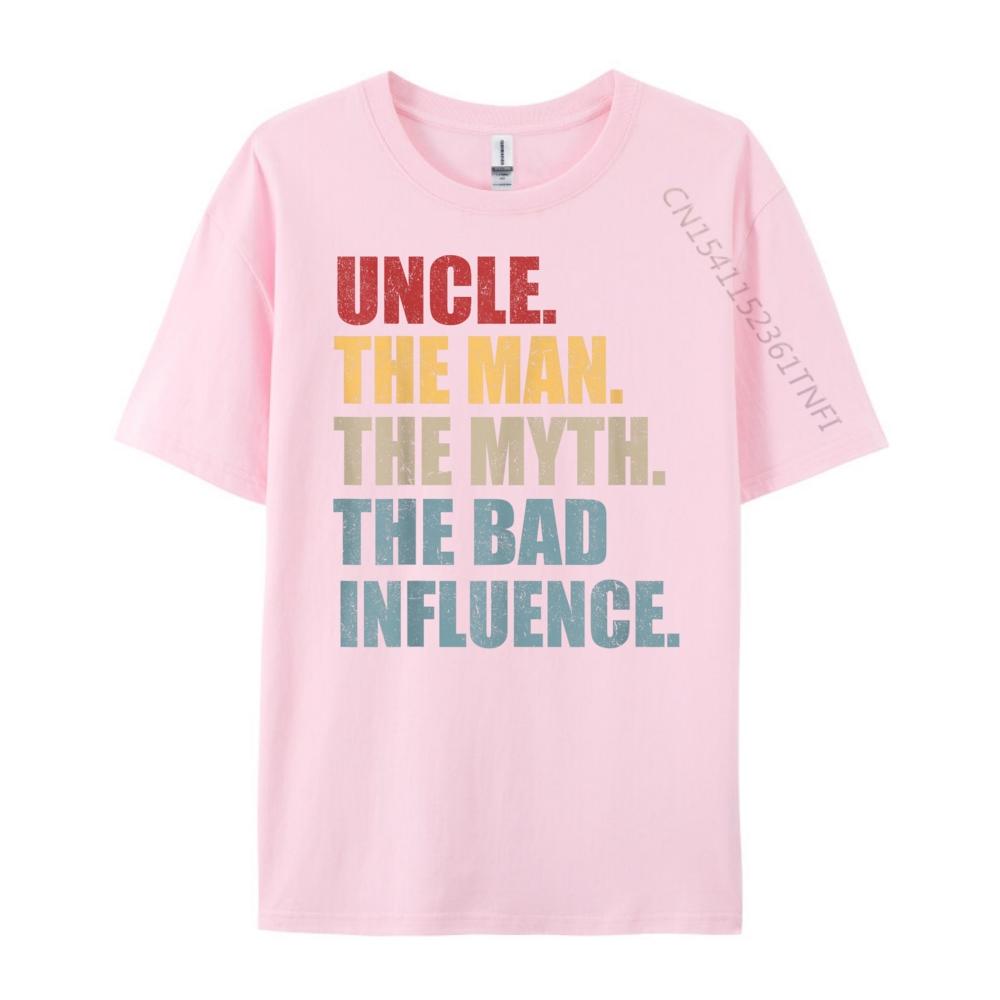 Vintage Fun Uncle Man Myth Bad Influence Funny Mens TShirts New Year Creative