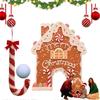 Gingerbread Golf Game Set | Mini Golf Toy with Candy Cane Club & Balls | Portable Mini Golfs Course Set, Bests Christmas Game, Funny Christmas Party G