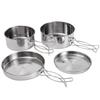 4-Piece Stainless Steel Camping Cookware Set