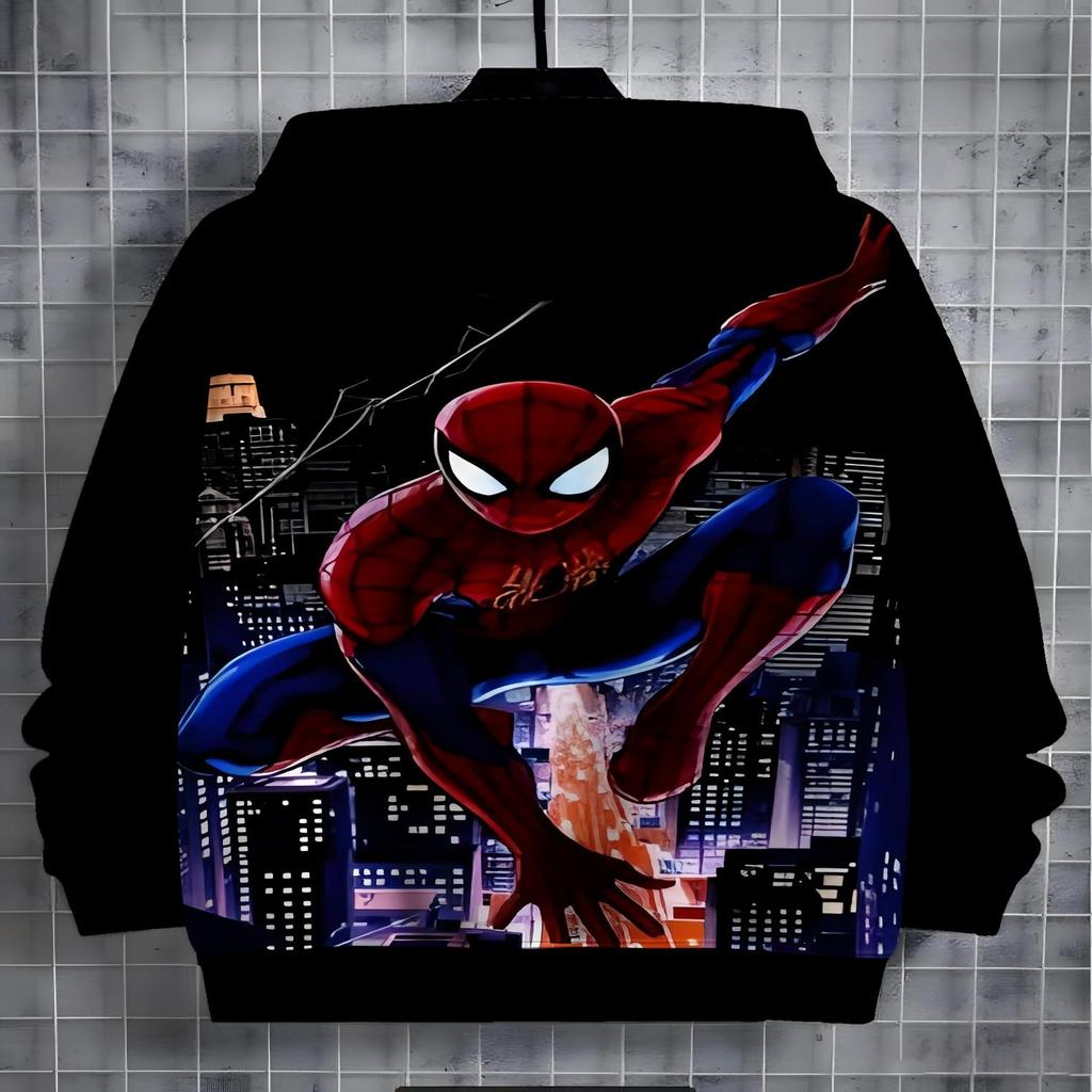 2026 Children's Hoodies 3D Spider Printed New Men's and Women's Hoodies Casual Neutral Hoodies Children's Hoodies Clothing