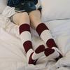 [Banana Sisters] Rugby Block Stripe Knee Socks 2 Colors