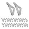 24 PCS Stainless Steel Table Cloth Holder Triangle Stable Durable Picnic Table Clips Windproof Heavy Duty Table Cover Clamp