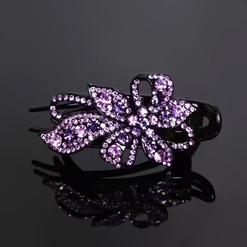 1Pc Hair Claws Hair Clips Plastic Fashion Duckbill Clip Women Rhinestone Hairgrip Hairpin