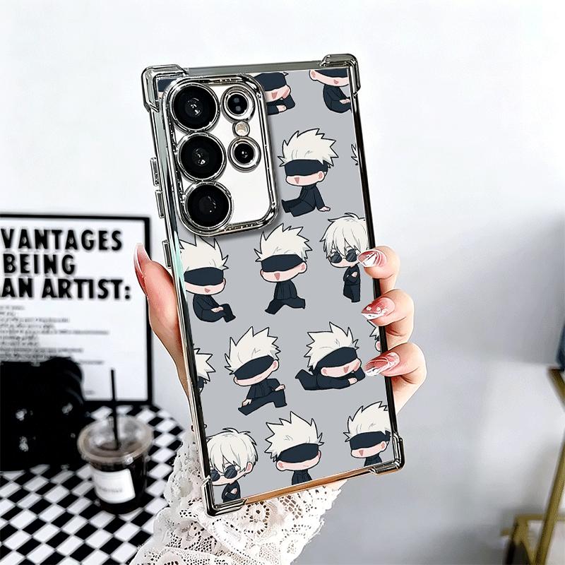 Cartoon Cute JUJUSU Anime Soft Phone Case For Samsung Galaxy S26 Ultra S25 Edge S24 FE S23 Plus S22 S21 + S20 Plating Anti-Fall