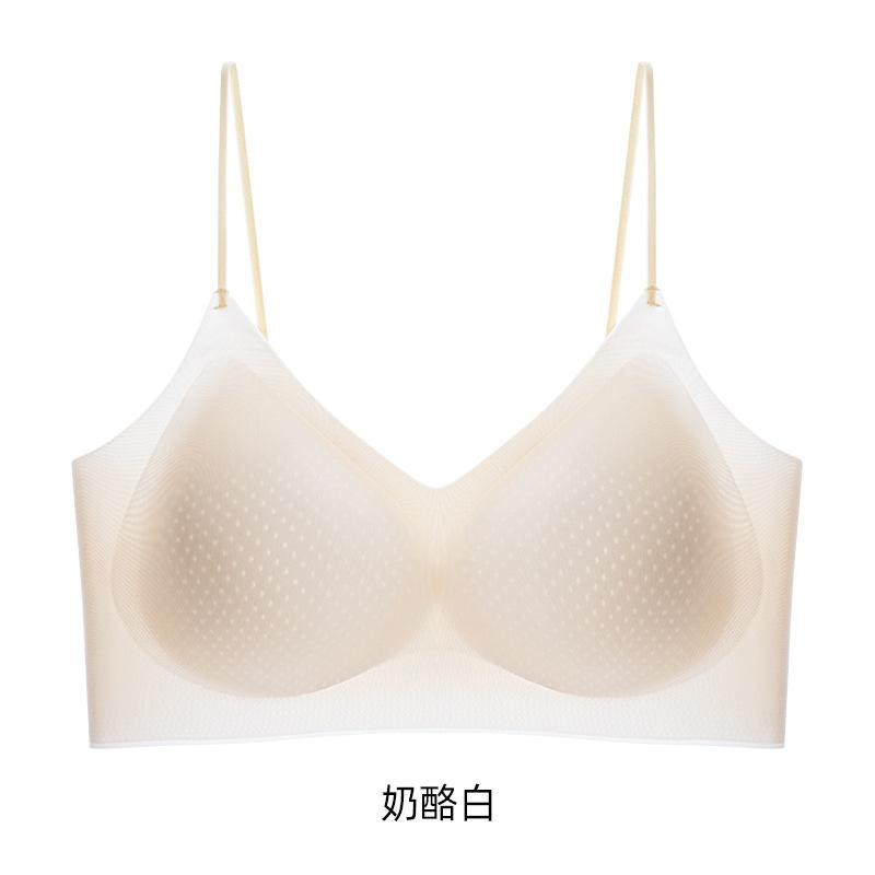 Traceless beauty back bra summer ultra-thin underwear women's ice silk cool feeling breathable sexy fixed cup gathering bra