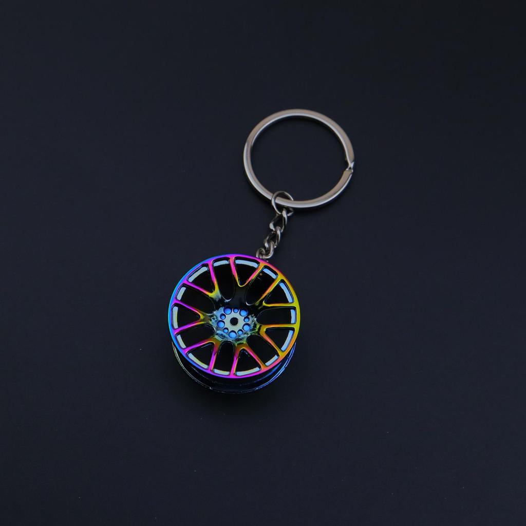 Ratchet Wrench & Piston Keychain: Car and Motorcycle Wheel Hub Modification Gift