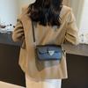 Foreign Casual Bag Women's 2025 New Trendy Spring and Summer Retro Messenger Bag Niche Design Solid Color Shoulder Small Square Bag