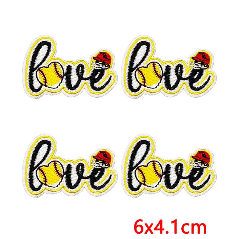 10PCS Softball Themed Iron On Patches, Softball Bow & Unicorn Embroidery Patches, Patches for Clothing DIY Decoration
