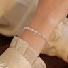 2024 Sterling Silver Pearl Beaded Bracelet - Elegant Gift for Girlfriend