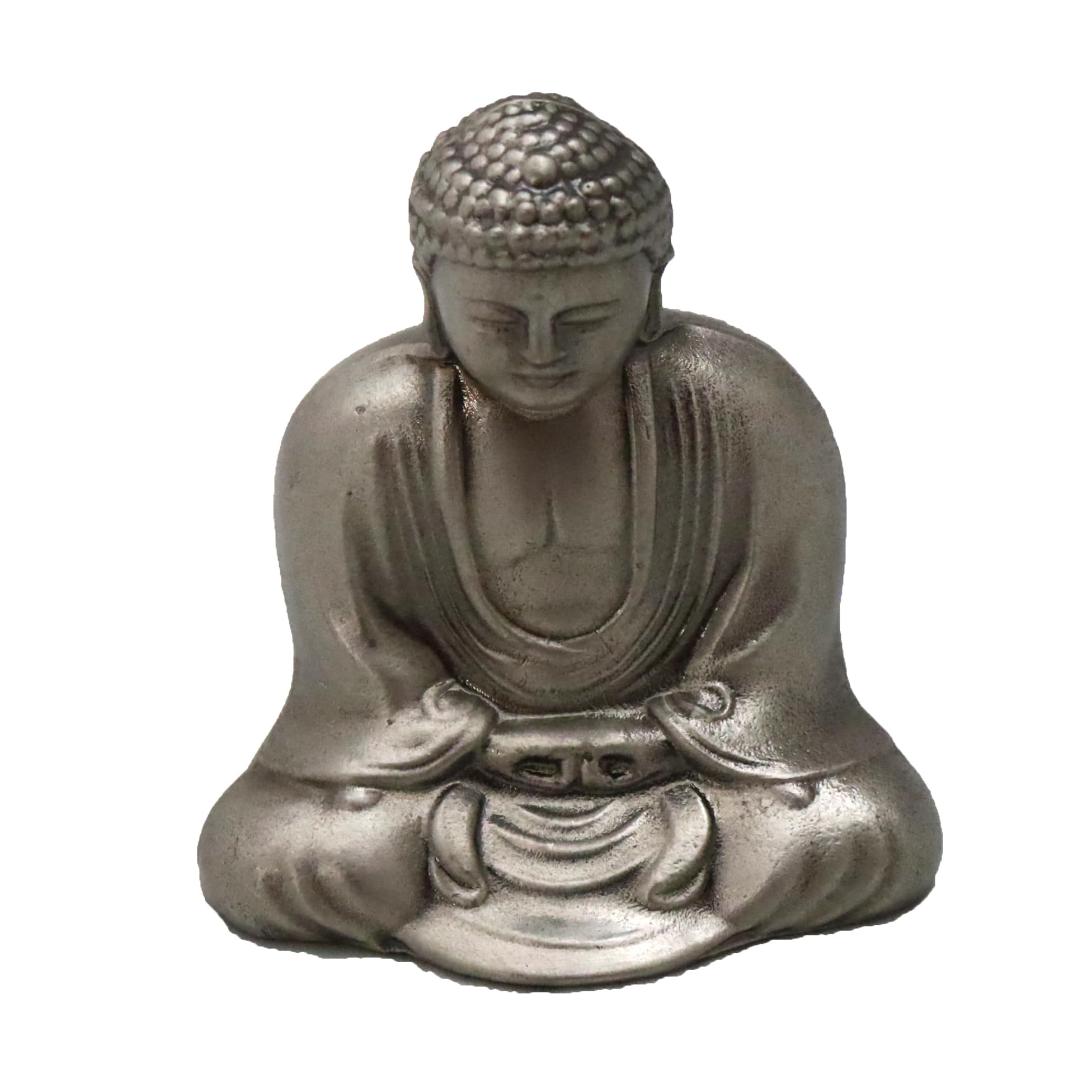 

Made in Japan Japanese souvenirs Large Buddha statue inches Silver 1.6