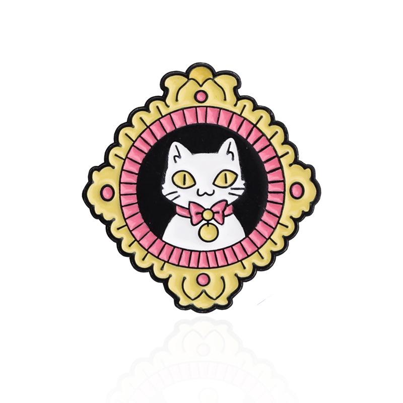 Golden Key Family Portrait Pet Brooch: Best Friends Photo Badge Collection