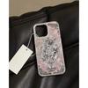 Gotycki Anioł Line Art Holograficzna Tekstura Etui na Telefon dla Serii iPhone 17 16 15 14 13 12 11 16E Pro Max Plus