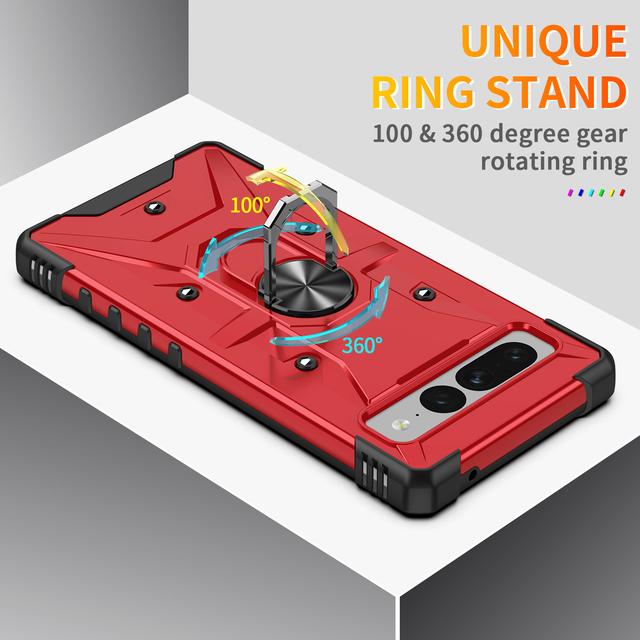 Anti -Drop Portable Finger Ring Fitted Case For Google Pixel 7 Pro Pixel7 Anti -Dust Stand Cell Phone Cover