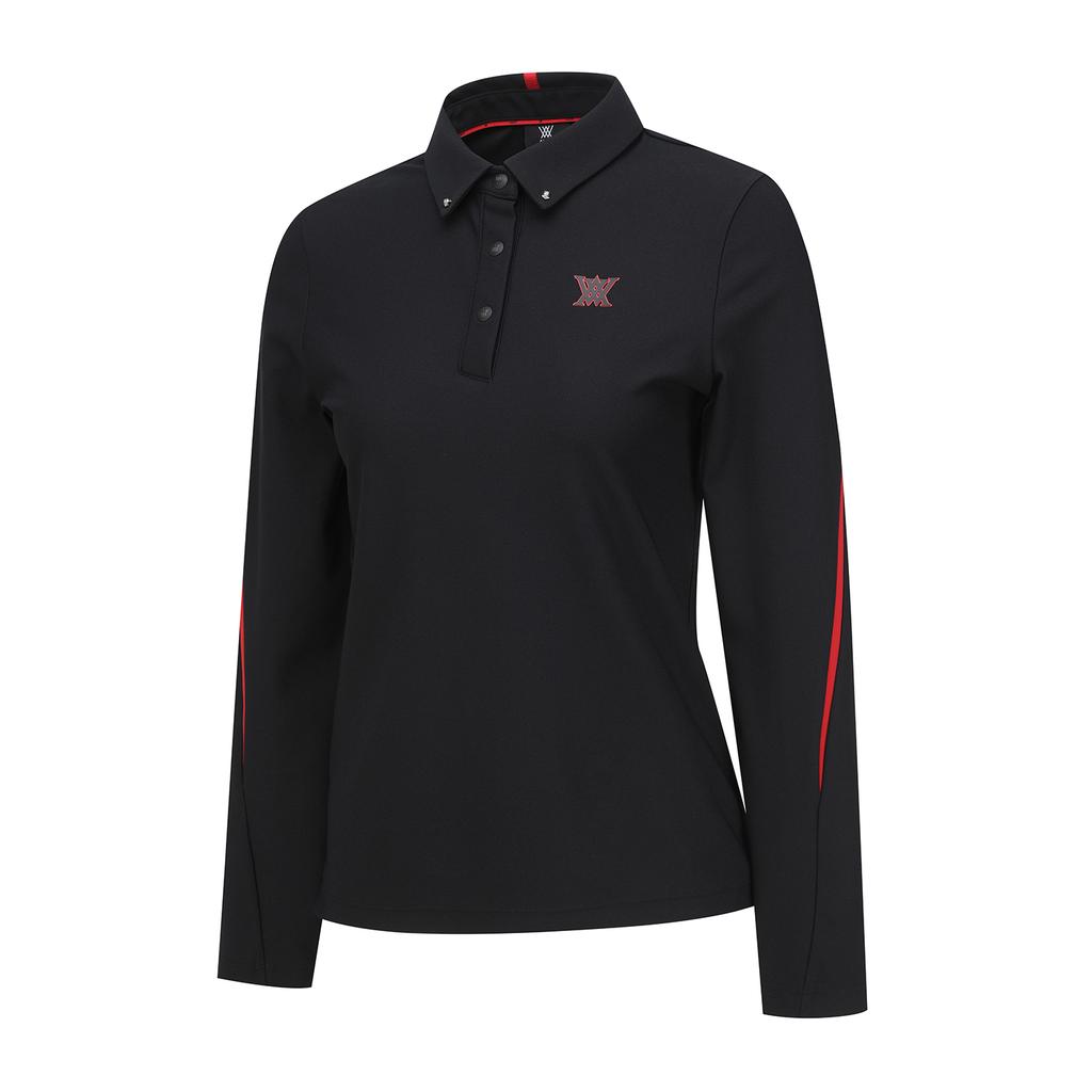 ANEW GOLF Women Sp Eseential Long T-Shirt_Bk