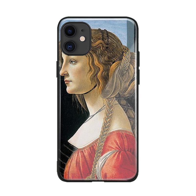 

Сандро Боттичелли Ренессанс художественная роспись силиконовое стекло чехол для телефона iPhone SE 7 8 Plus X XR XS 11 12 13 mini Pro max iPhone 13&tempered glass case