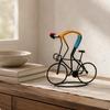 Fahrrad Statue Nordisches Design Abstrakte Fahrradskulptur Retro-Aussehen Metall Dekor für Wohnzimmer
