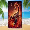Asciugamano da Spiaggia Ultra Morbido con Motivo Scorpione Rosso - Morbido, Assorbente, Asciugatura Rapida - Adatto per Nuoto, Campeggio e Bagno