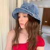 Bowknot Denim Bucket Hats Sweet Basin Caps for Men Cute Sunscreen Hat  For Women