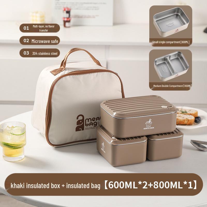 Large Capacity Microwaveable Stainless Steel Bento Lunch Box with Free Shipping