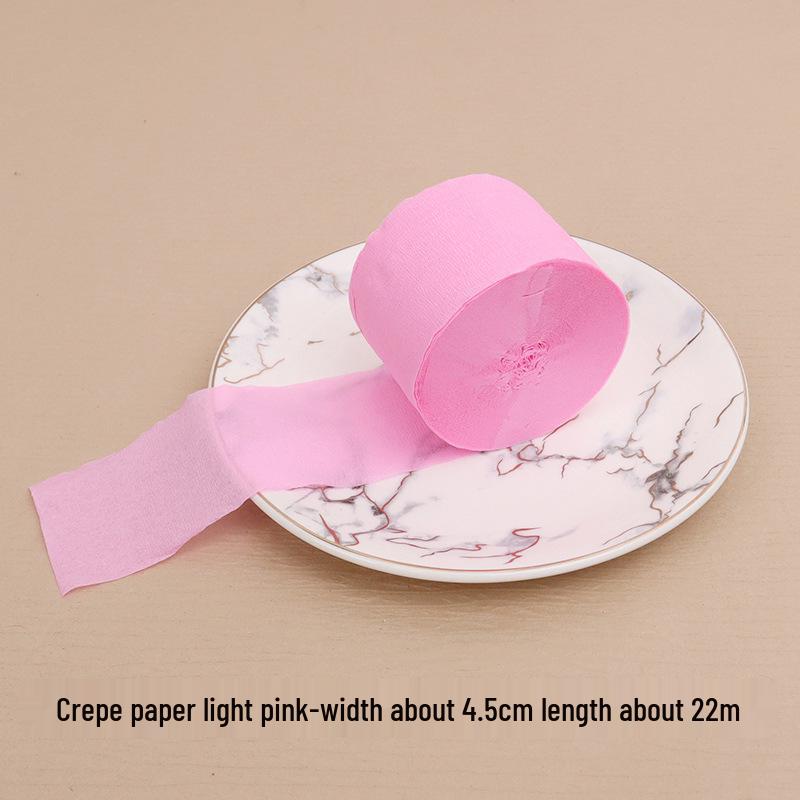 Multicolored Crepe Paper Tassel Wall Decoration, 4.5cm x 22m