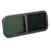 900x300mm Round Angle Sliding RV Window Black Tempered Glass Shade Window for Camper Trailer