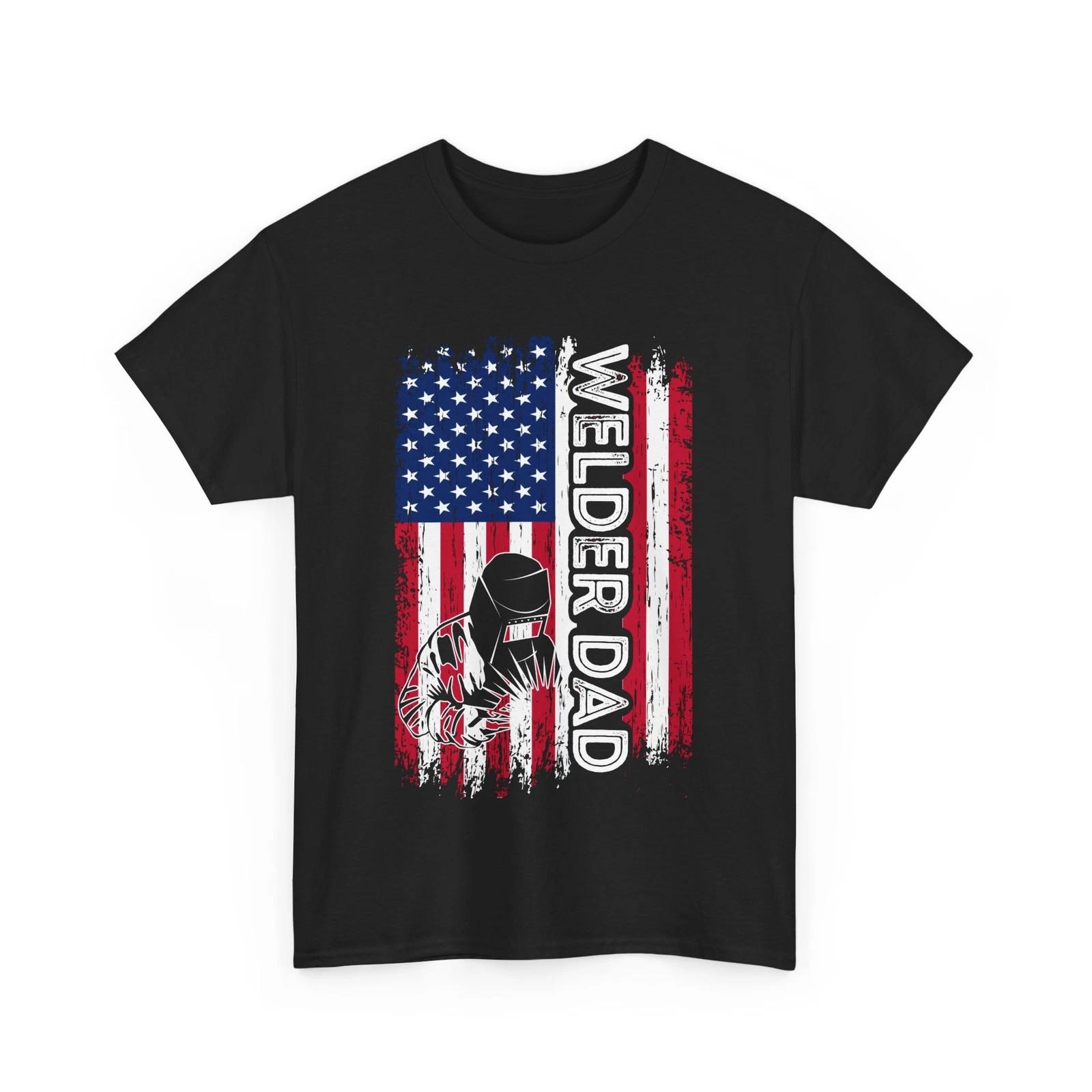 Welder Dad American Flag Shirt, Father s Day Shirt, Welding Lovers Shirt M