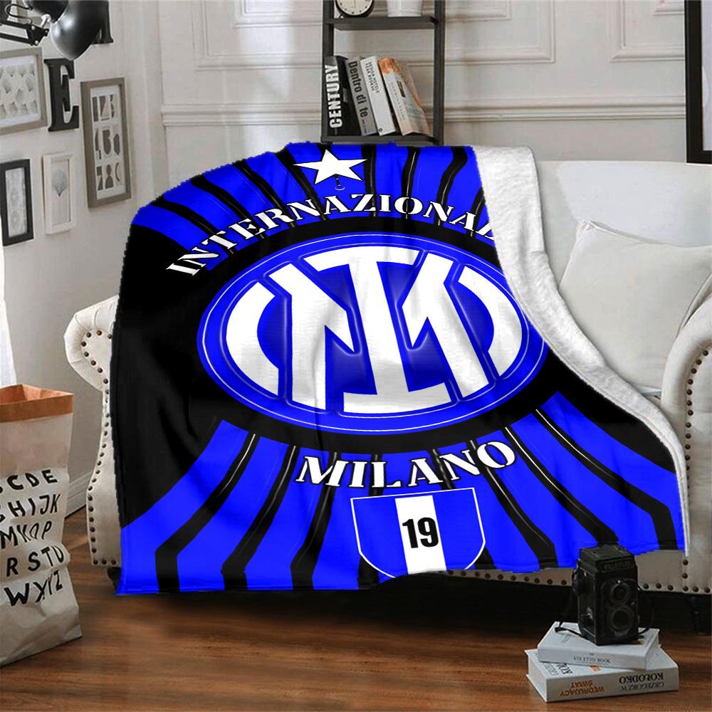 1pc Internazionale Milano Blanket, Gift, for Men and Women, Soft Blanket, Good for Sofa Bed Couch Travel, Lightweight Flannel Blanket
