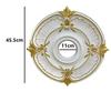 1pc PU Ceiling Medallion Decorative Ceiling Chandelier Medallion 33.5/45.5cm With Gold Accent Round Home Lighting Base