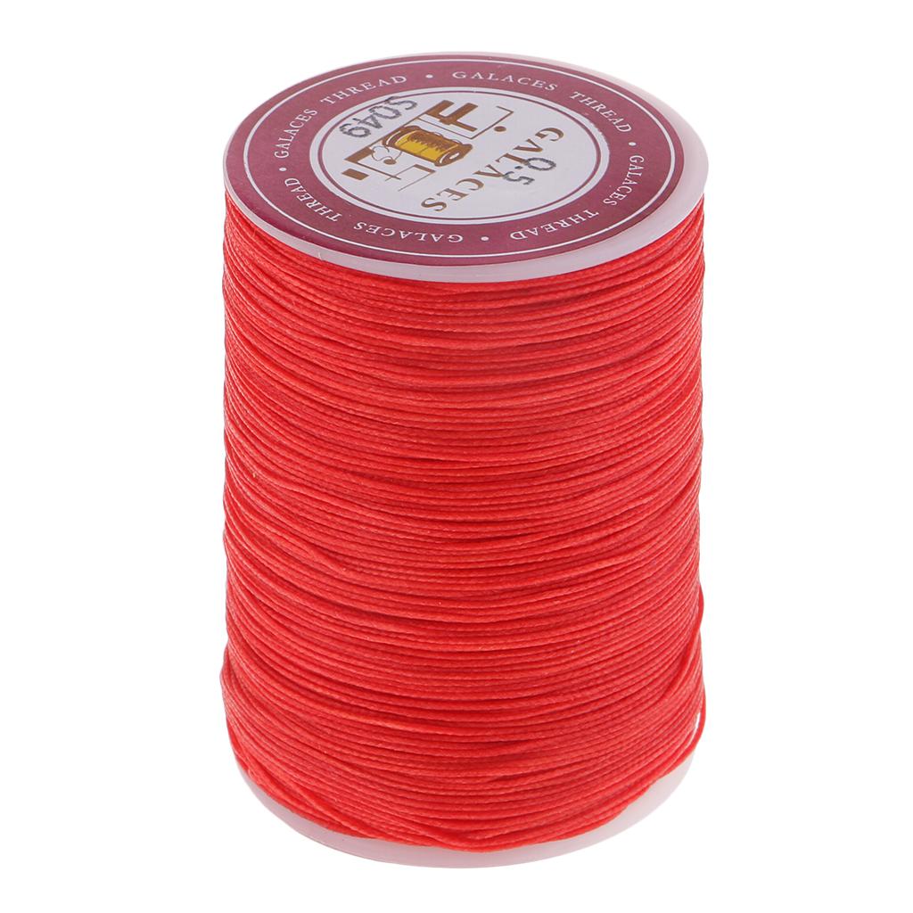 Round Waxed Polyester Thread 0.5mm Hand Sewing Cord for Leather Crafting Shoe Bag Carpet Repair Accessories
