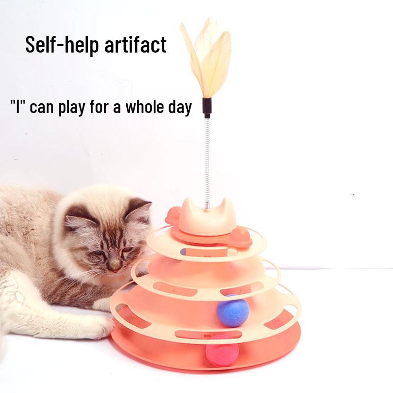 Four-Layer Interactive Cat Turntable Toy: Self-Entertainment & Stress-Relief for Cats