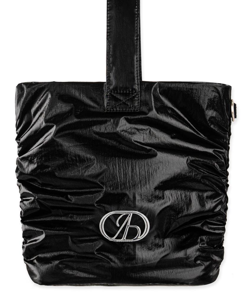 Abeehums Glossy Oval Tote Bag Abh348-707 Black