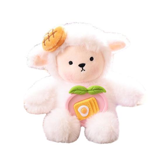 Doll Pendant Keychain Cartoon Lamb Wearing Necktie Plush Keyring Car Key Holder Pendant Backpack Accessories