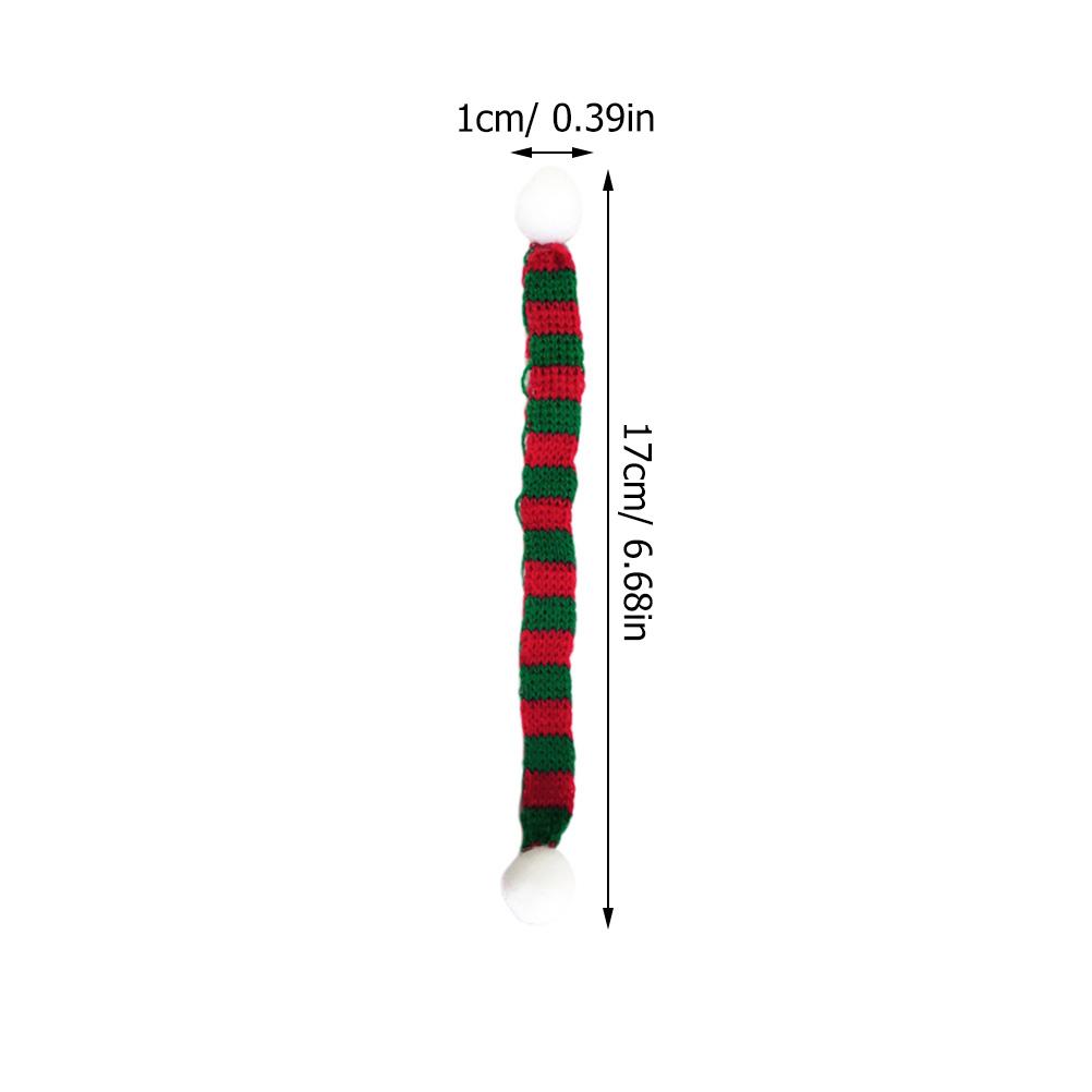 5 Stück Gestrickte Schals Mini-Schal Für Kleine Schneemann-Deko Kleine Schneemann-Deko Flaschenhals-Krawatte Weihnachten Rot Grün