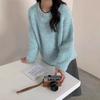 Soft Cozy Oversized Knit Sweater Women Winter Loose Fit Round Neck Pullover In Candy Colors