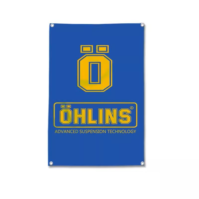 

OHLINS Oversized Flag, Flag Banner, Large Size Approx. 51.2 x 35.4 inches (130 x синий