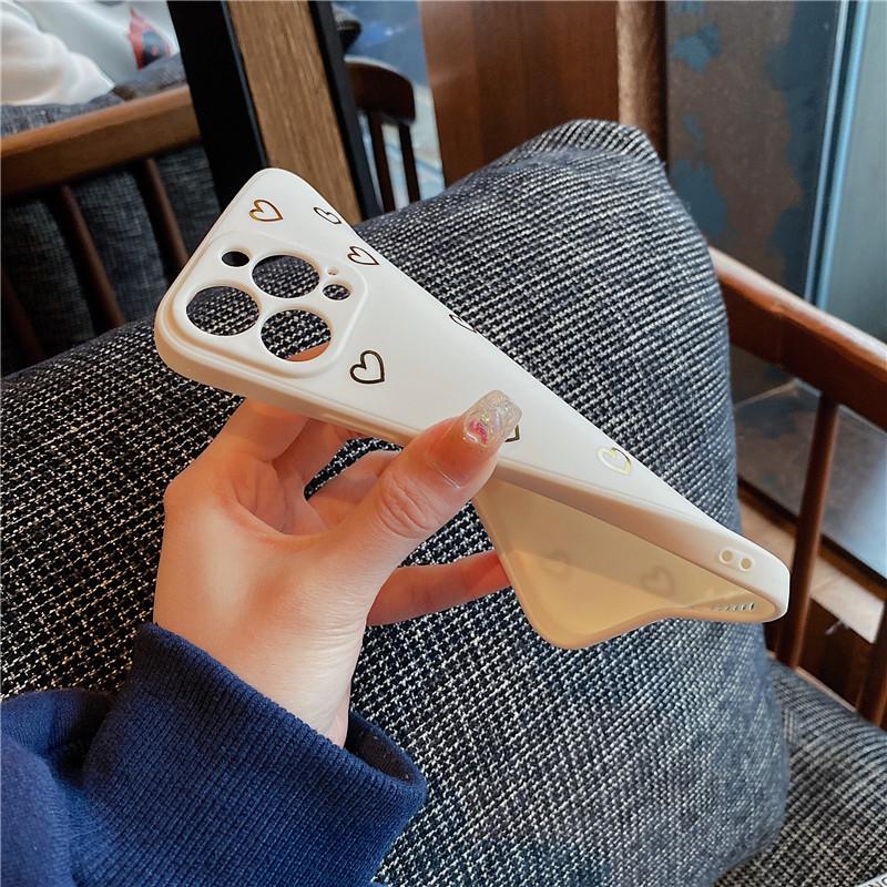 Ottwn Fashion Candy Color Love Heart Handyhülle für iPhone 13 Pro Max 14 Pro Max 11 12 Pro X XR XS Max 7 8 14Plus Weiche TPU-Abdeckung