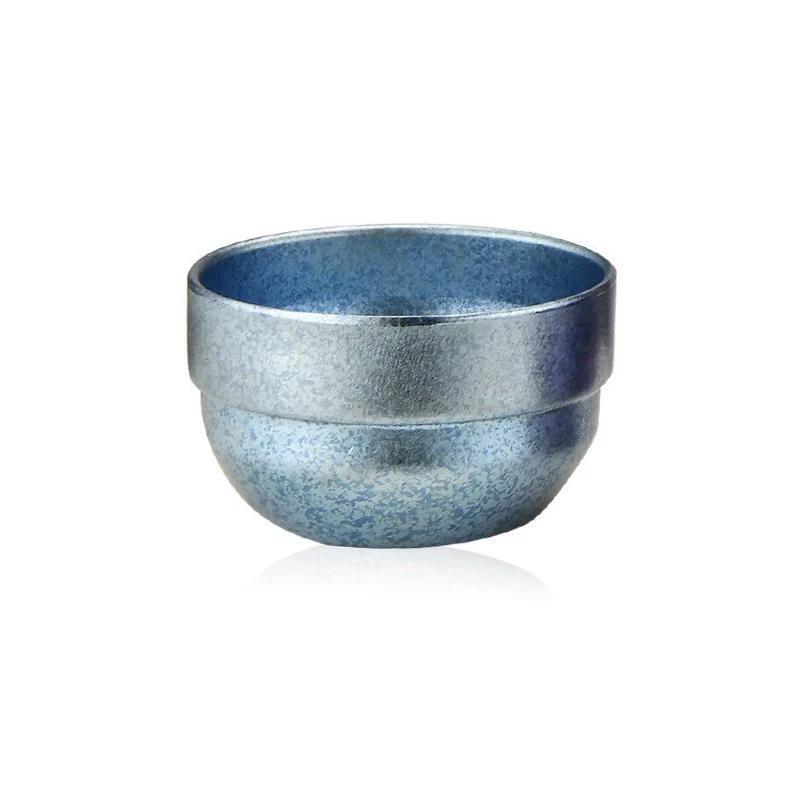Titanium Cup Pure Titanium Tea Cup Stack Cups Outdoor Camping Portable Tea Set Storage for Home Double Anti-scalding Tea Bowl