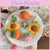 Creative Peanut Persimmon Flower Strawberry Knitted Pendant For Girls Bag Accessories Gift Idea