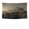 1pc Ottoman Empire Flag Banners Four Hole Flag Polyester Outdoor Decor Room Aesthetic