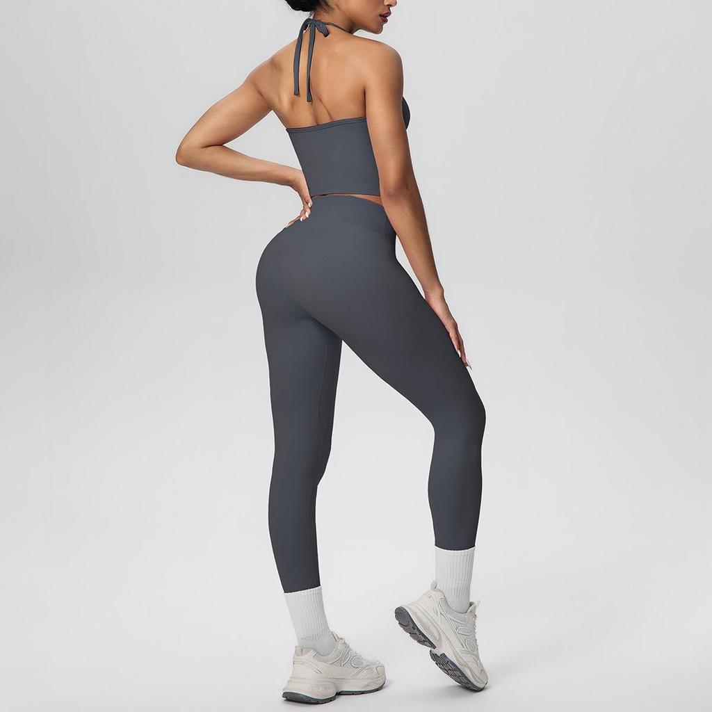 Strappy Back Sports Bra & High-Waisted Butt-Lifting Yoga Pants - Women's Activewear