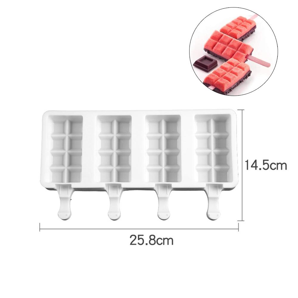 

Силиконовая форма для мороженого «сделай сам», домашняя форма для мороженого, форма для замороженного сока, 4 больших лотка для кубиков льда, ведро для мороженого, инструмент для изготовления форм 1Pcs