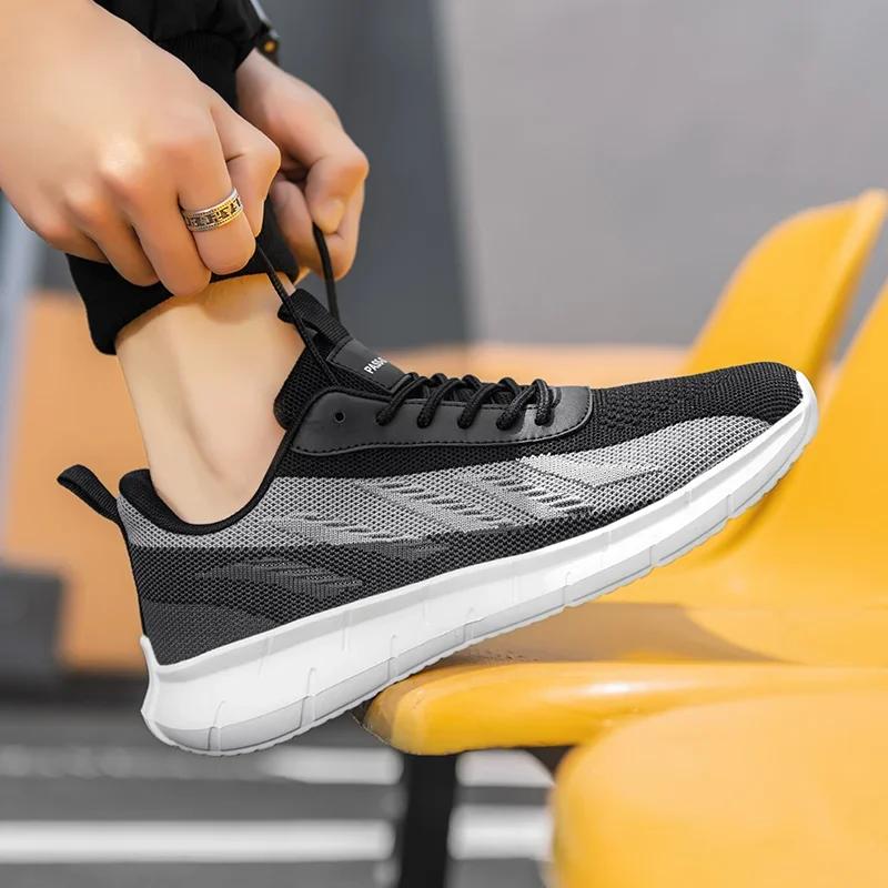 Herren Walking Laufschuhe Bequeme Tennisschuhe Erwachsene Mode Sneaker Walking Classis Neu Unisex Strick Atmungsaktiv Sport Tennisschuhe