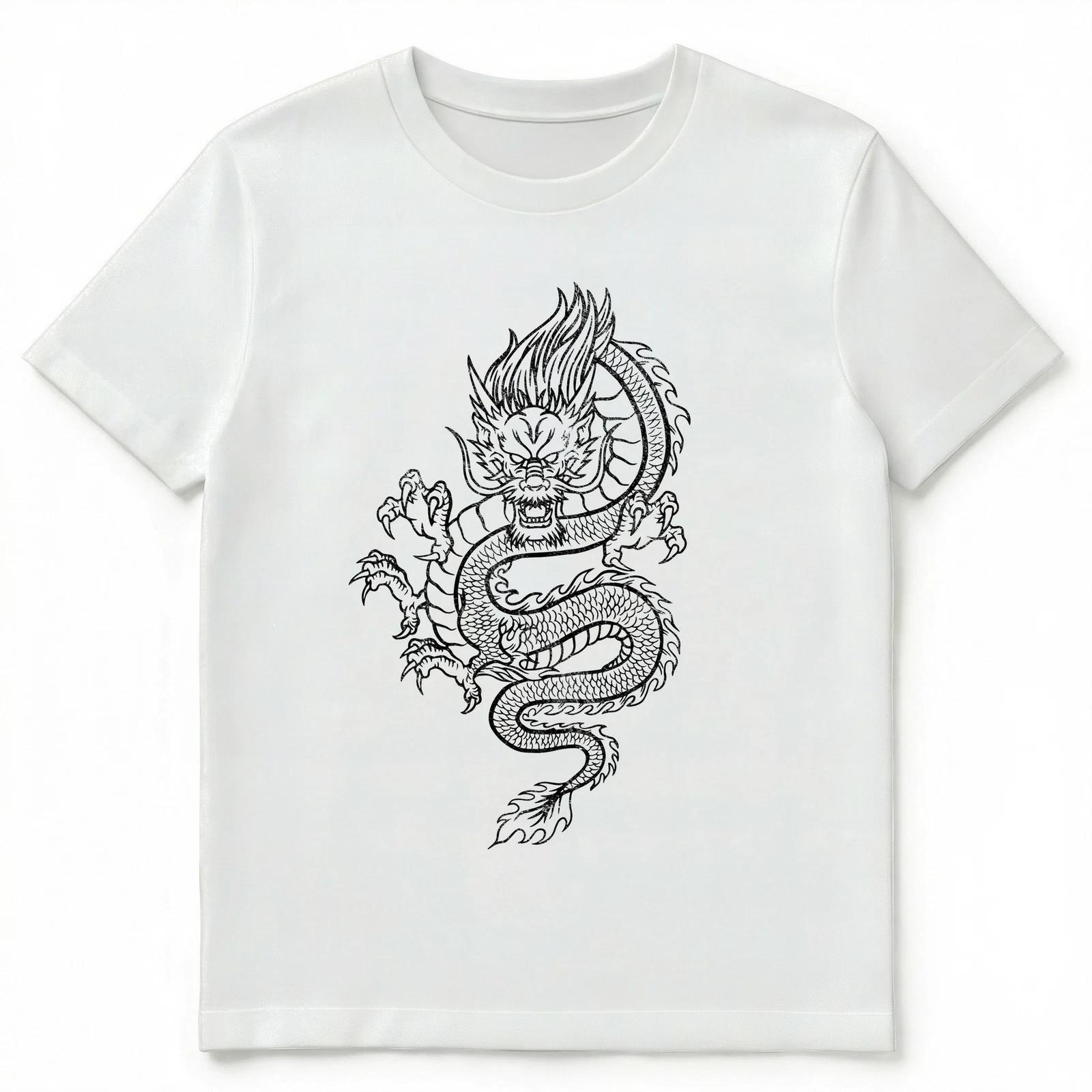 

Big Black Colored Dragon Graphic Design Unisex T-Shirt XL