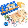 Geometry Games Desktop Toys for Two Against the Pin Board Puzzle Graphic Cognitive Children's Early Education Wooden Toys
