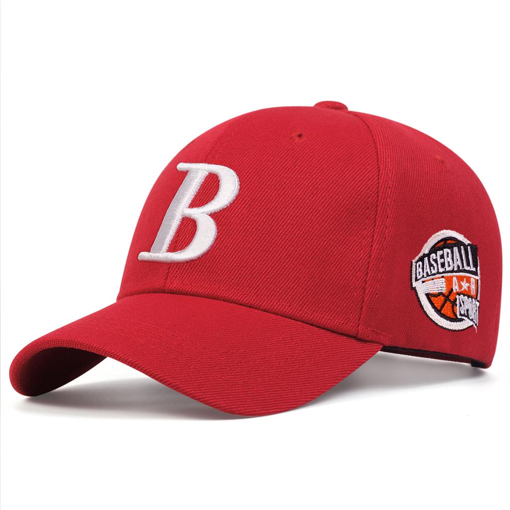Unisex B Letter Embroidery Side Basketball Baseball Caps Spring Autumn Outdoor Adjustable Casual Hats Sunscreen Hat